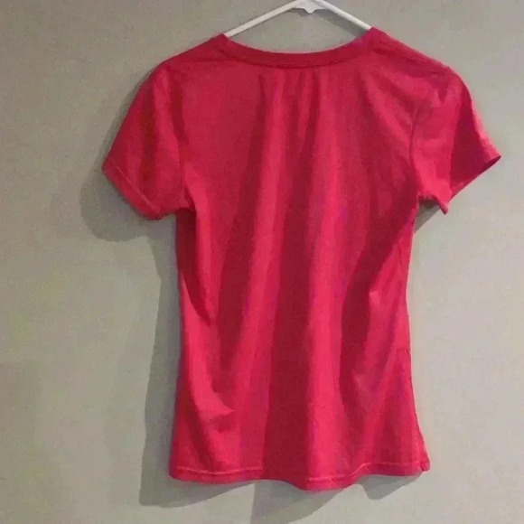 Nike Dri-Fit pink short‎ sleeve regular fit v-neck T-shirt women's small - Picture 4 of 4